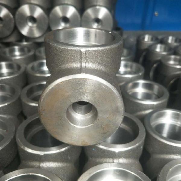 SS304L SS316L Stainless Steel Socket Pipe Fittings Tee 3000LB 6000LB