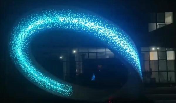 Modern LED Stainless Steel Artwork Sculpture 3.5 Meter Height