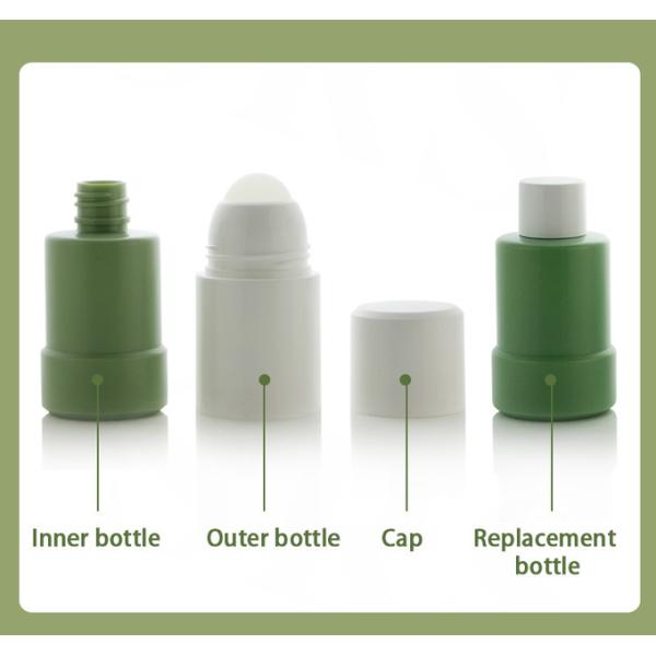 Customized Plastic Roll On Bottle 50ml With Screw On Closure
