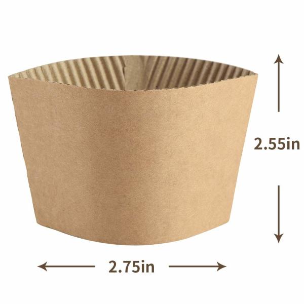 Light Weight  Sleeve Flexo Printing For Coffee Cup Kraft Paper Packaging Box