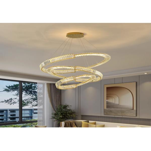 Post-modern light luxury chandelier stainless steel crystal living room lamp Nordic simple restaurant lamp bedroom LED lamp lighting