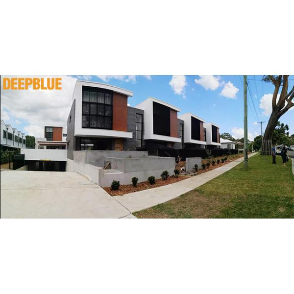 Вилла светлого дома железного каркаса двери безопасностью металла железного каркаса Prefab