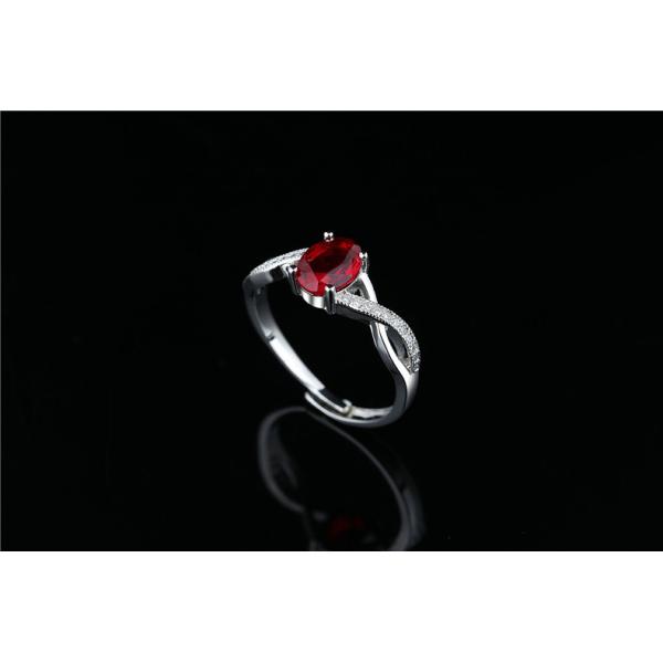 Oval Ruby Vintage Silver Engagement Rings Environmental Copper