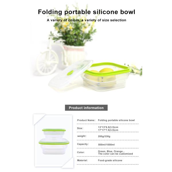 Biodegradable складные тары для хранения кухни 800ML