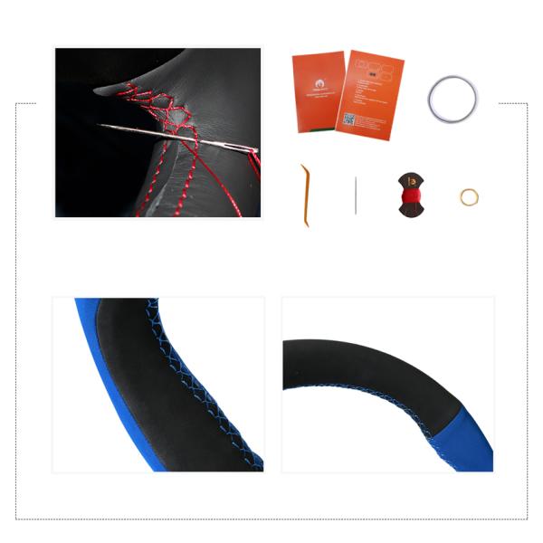 Leather and Suede Steering Wheel Cover for Volkswagen Golf 5 Mk5 GTI Passat R GT 2005