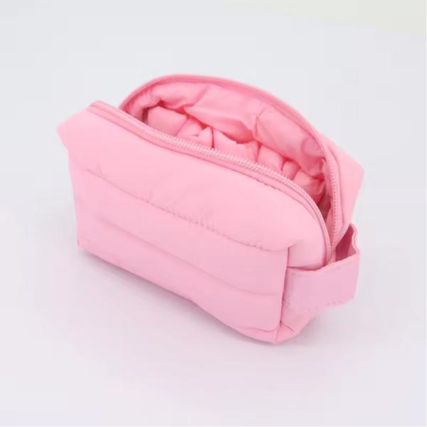 Waterproof Pouch Nylon Travel Makeup Organizer Bag with Zipper Closure and Logo Design