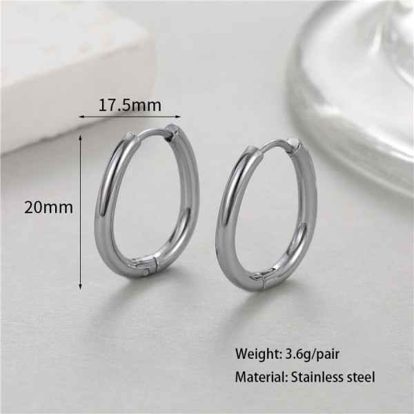 Stainless Steel 18K PVD Plated Hoop Earrings Simple Versatile Suitable for Both Men and Women Hip Hop Style