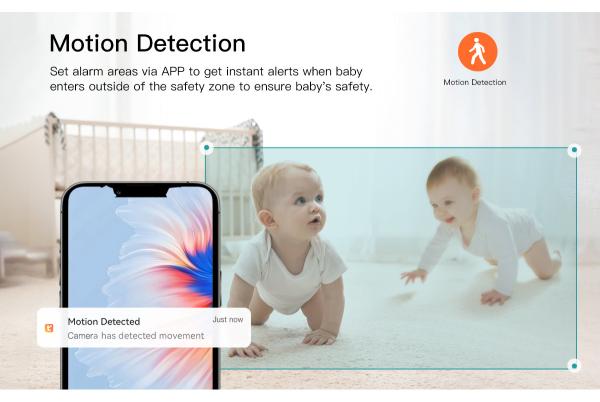 Smart Home Security Video Baby Monitor With App Remote Control Human Motion Tracking