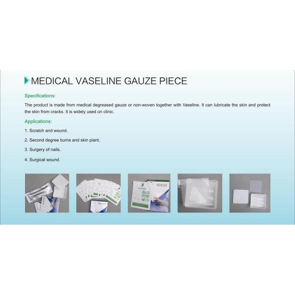 Medical Sterile Vaseline Gauze Piece Non-woven Vaseline Gauze for Second Degree Burns and Skin Plant