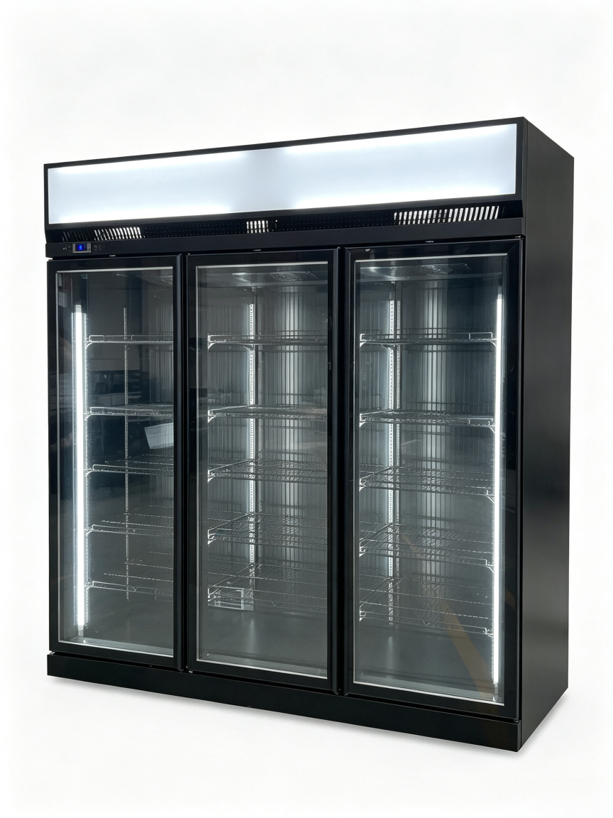 Multideck Upright Chiller Cabinet With Adjustable Wire Shelves For Supermarket