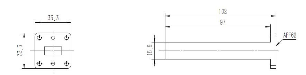 12.4-18.0GHz WR-62 WAVEGUIDE LOAD VN-WGLD-1218-WR62