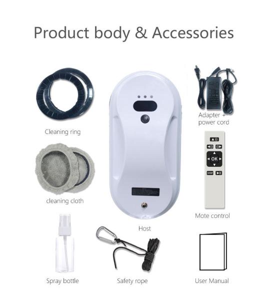 Path Planning Window Cleaner Robot 72W AC110 - 240V Intelligent Window Cleaning Robot