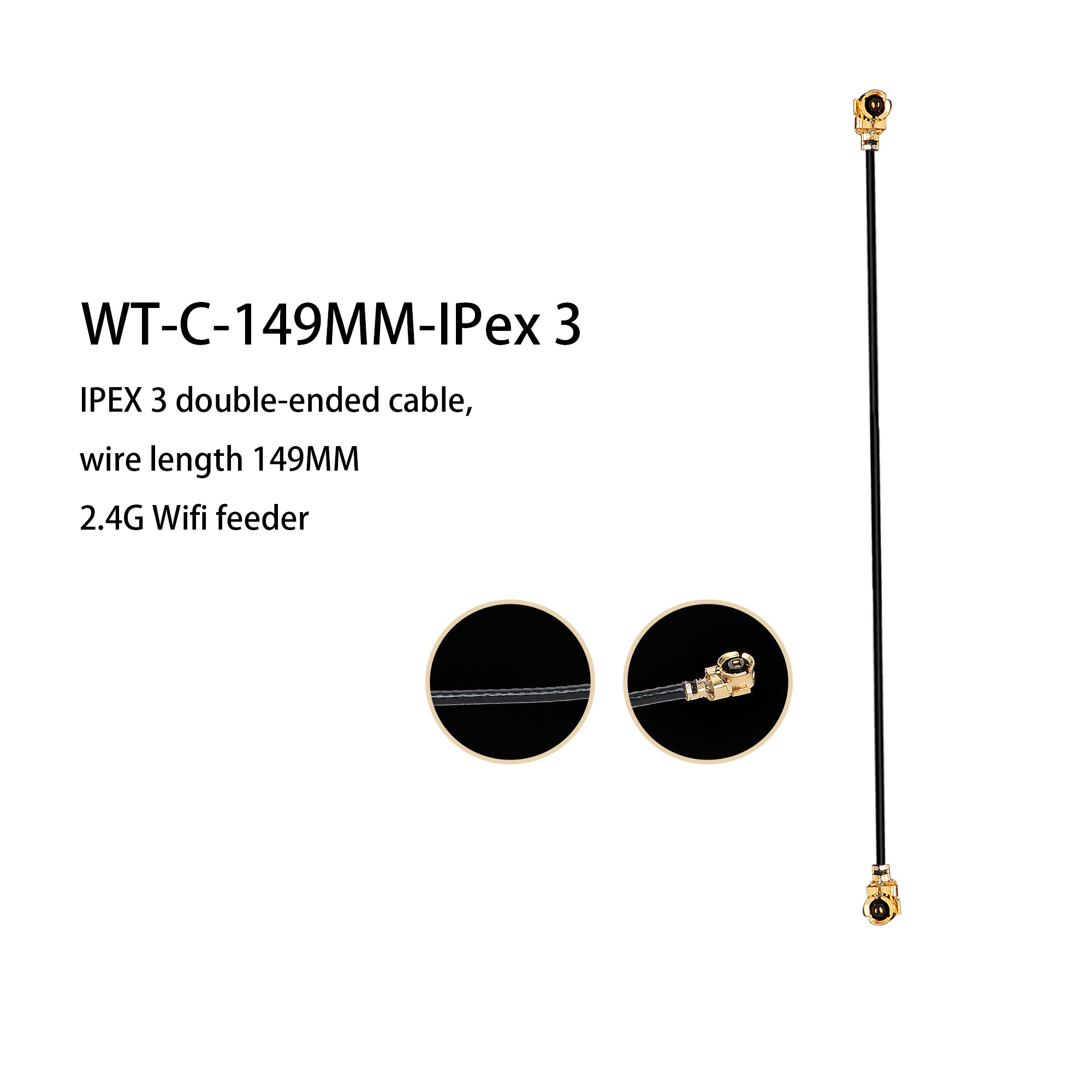 WT-C-149MM-Ipex3 RF1.13 Кабель с хвостом свиньи IPEX/UFL Connector
