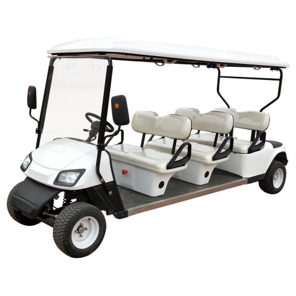 Latest design new energy electric golf cart 72V battery operated golf trolley with 6 seats