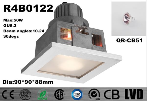 50W GU5.3 Frosted Glass Dimmable LED Spot Downlights Anti - Flog 90 * 90 * 88mm
