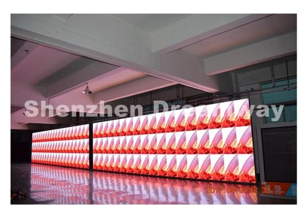 Advertising 4 mm pp Indoor Full Color LED Display Panel 1.6 mm Thickness PCB Iron Cabinet