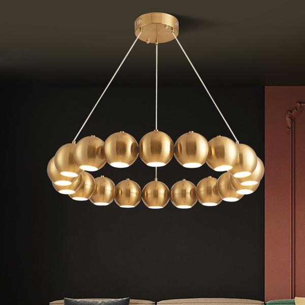 Round sphere led chandelier for living room bedroom table dining room hanging lamp(WH-MI-319)