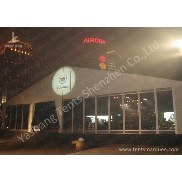 Luxury Linings Decorated Fabric 20x20 party tent With Sidewalls , Aluminum Frame Marquee