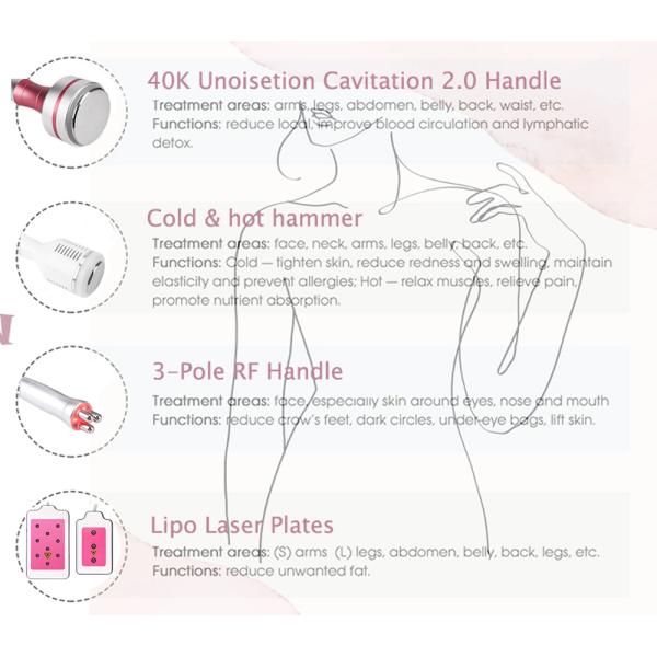 Spa 9 In One Laser Cavitation Machine RF 500W For Body Shaping