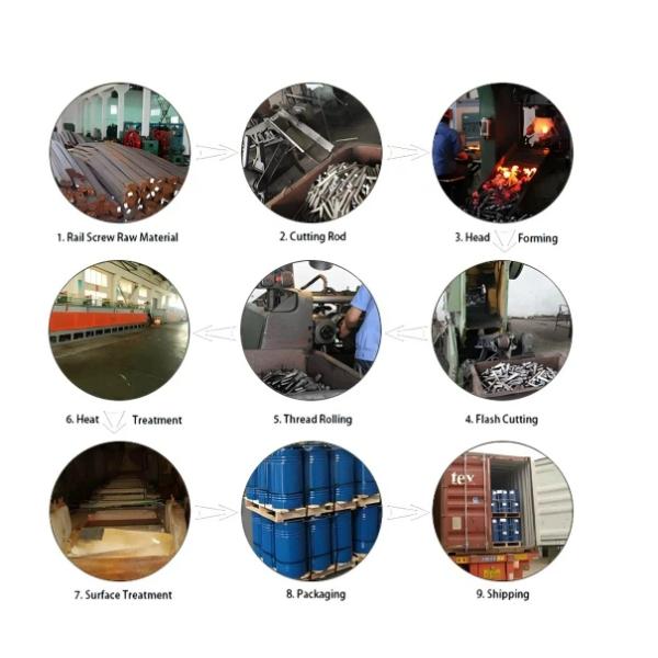 Parties ferroviaires accessoires en acier au carbone