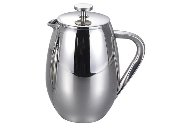 Pear Shape Double Wall Tea & Coffee Maker French Press Coffee Plunger 34oz