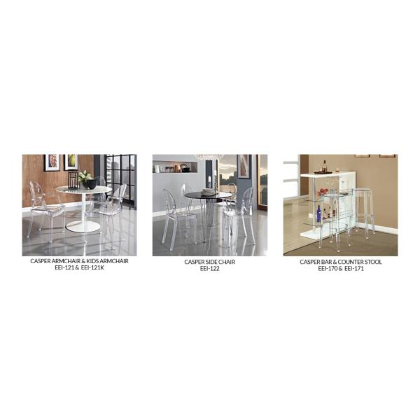Modern Acrylic Stacking Kitchen Dining Room Arm Chair In Clear Fully Assembled Chair Transparent Plastic Dining