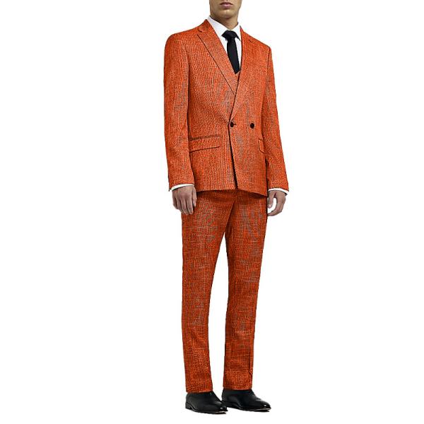 2PCS Custom Men'S Stylish Skinny Fit Houndstooth Tuxedo For Special Occasion Jacket Trousers