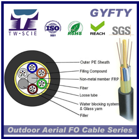 Glass Yarn Armored Fiber Optic Ethernet Cable GYFTY-FS RFP Central Strength Member