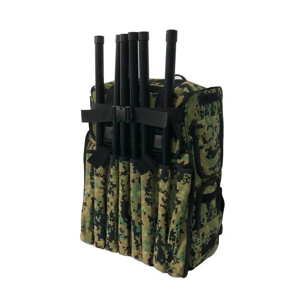 Portable 50W backpack drone defense 2km 6-band drone detection
