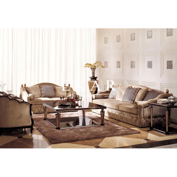 Royal Living Room Furniture Luxury Fabric Arab Sofa Sets Designs  MKBN-KS2302-002-001