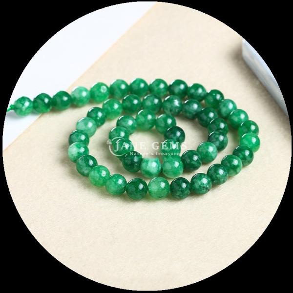 La pierre précieuse de coupe ronde de différentes couleurs Chalcédoine Franges de perles lâches Parfait pour les créations de bijoux bricolage