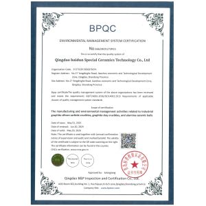 Qingdao Baidun Special Ceramics Technology Co., Ltd. Сертификации