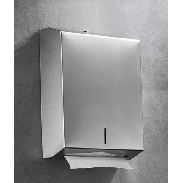 304 Stainless Steel Toilet Paper Dispenser , Multifold Paper Towel Dispenser For Restroom