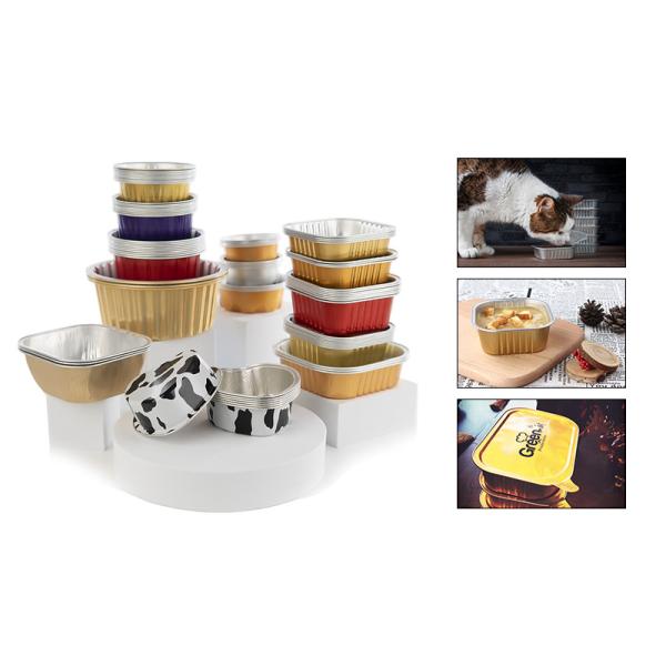 100ml 240ml 300ml Foil Food Containers For Pets Airtight Aluminum Foil Sealing Lids