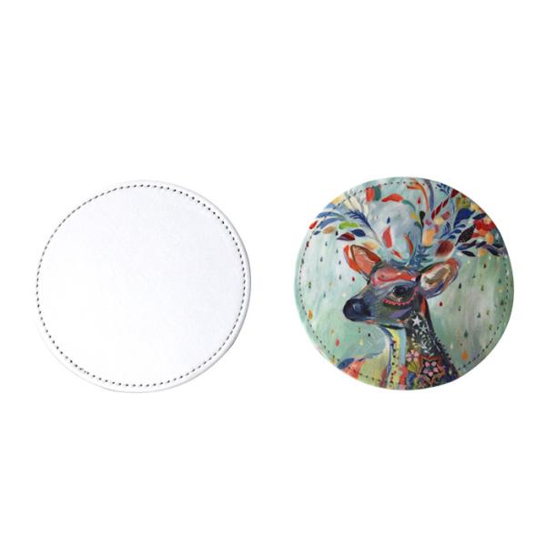 10*10cm Custom Leather Coaster Blanks For Sublimation Photo Printing