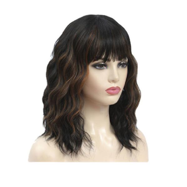 None Lace Wigs Short Water Wave Brazilian Remy Human Hair BOB Wigs for Black Women
