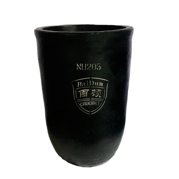Circular Black High Temperature Resistance Crucible For Copper Melting