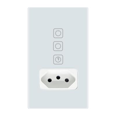 ABS Brazilian Power Socket WiFi Connected 2 Gang Wall Outlet Fireproof