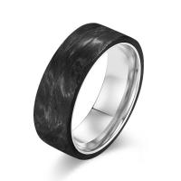 Bagues de mariage en fibre de carbone forgée avec poudre d'or : le cadeau parfait pour les bijoux pour hommes