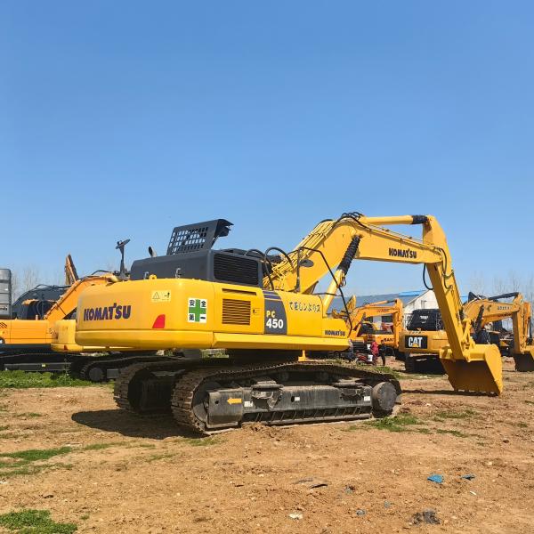 Large Used Komatsu Excavators PC450-8 45Ton Construction Equipment Digger