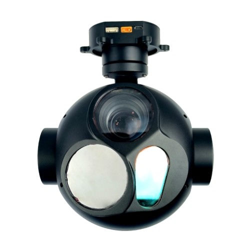 30x Optical Zoom 640x 512 Thermal Imaging 5KM Ranging Three-light Pod Gimbal