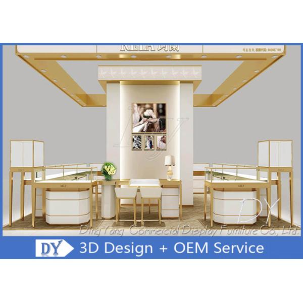 Cabinet d'affichage en verre de bijoux commerciaux verrouillable pour salle d'exposition 550 X 550 X 1300MM