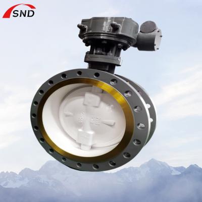 High Temperature Pressure WCB Flanged Metal Hard Seal Butterfly Valve