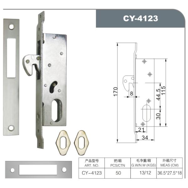 Fermeture de porte en aluminium de style européen avec résistance à la corrosion et 21 mm de dossier