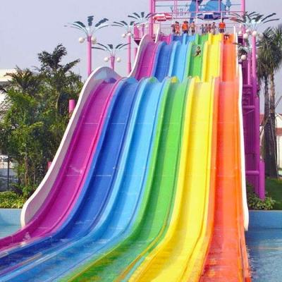42m Length Rainbow Water Slide Water Park Equipment OEM/ODM Available