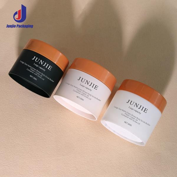 Luxury White Plastic Cosmetic Jars 250g 300g 400g 500g 700g Double Wall Plastic Jars