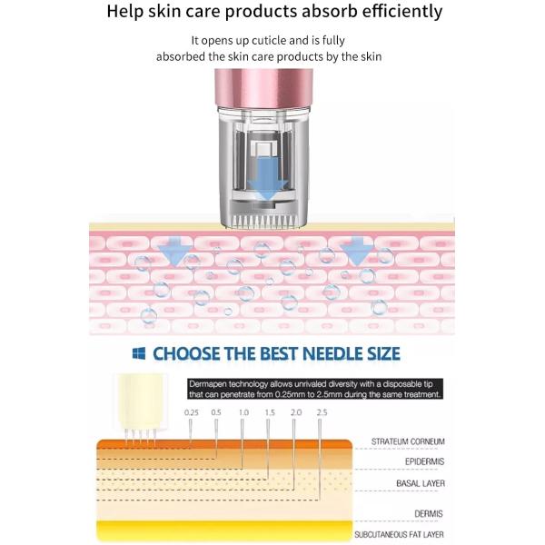 Профессиональная ручка Microneedling - беспроводная ручка Derma автоматическая - самый лучший инструментальный ящик заботы кожи для стороны и тела