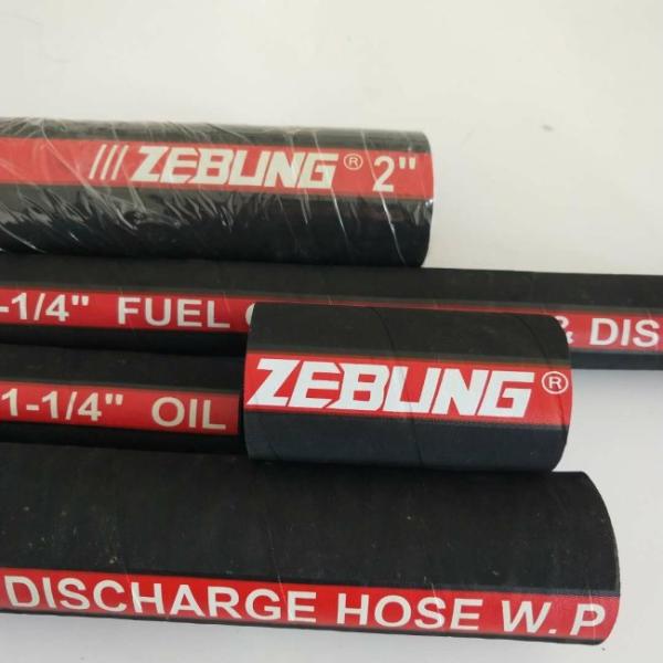 Black 102mm Rubber Fuel Oil Delivery Hose , Diesel Fuel Transfer Hose