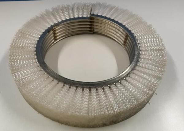 Coil Coating Lines Nylon Roller Brush Interlock Scrubber Brush 350 Mm OD