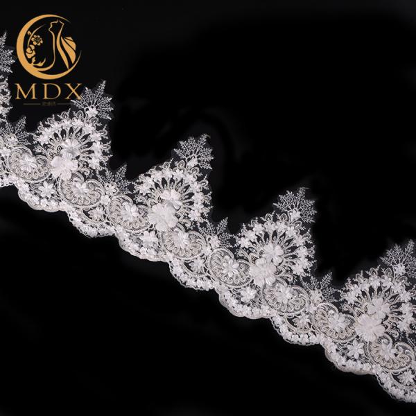 Handmade отделка шнурка нейлона 80%/отделка шнурка гипюра связали с шариками